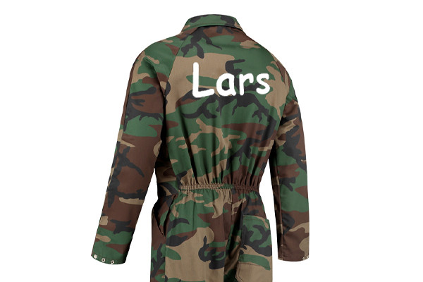 Bedrukking aan de rugzijde.