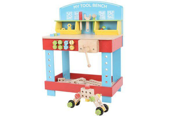 Houten werkbank van het merk Bigjigs.