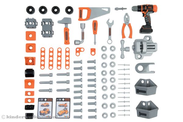 92 accessoires zoals gereedschap en schroeven.