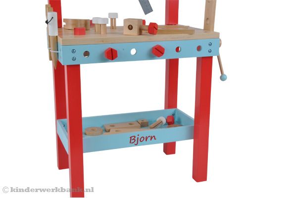 Losse sticker voor op de werkbank.